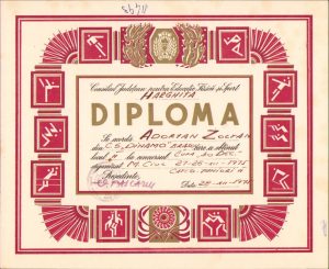Diplomă sportivă, 1975, România