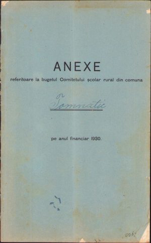 Colegat de 29 documente tipizate și de mână ale școlii din Tomnatic, județul Timiș, privitoare la bugetele școlii pe anul 1929