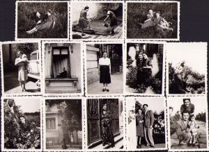 Lot de 13 poze mici, 1943, București