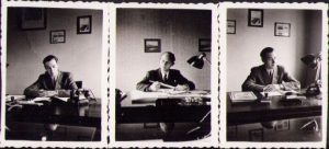 Lot de 3 poze mici, 1943, birourile CFR București