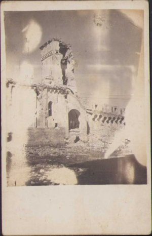 Militari austro-ungari într-o clădire distrusă, Primul Război Mondial
