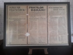 Afiș prin care se comunică de către Amos Frâncu la data de 8 noiembrie 1918 la Cluj subordonarea Gărzilor Naționale Române și Gărzilor Civice Române ale Senatului Național Român din Ardeal (în afiș numit „Senatul Poporului Român din Ardeal”), respectiv ale celor maghiare și săsești comenzii unice a generalului de infanterie Konrad Siegler
