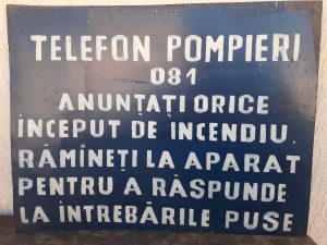 Tablă vopsită industrială - Telefon Pompieri 081 - România comunistă