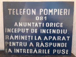 Tablă vopsită industrială - Telefon Pompieri 081 - România comunistă