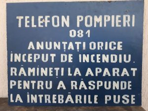 Tablă vopsită industrială - Telefon Pompieri 081 - România comunistă