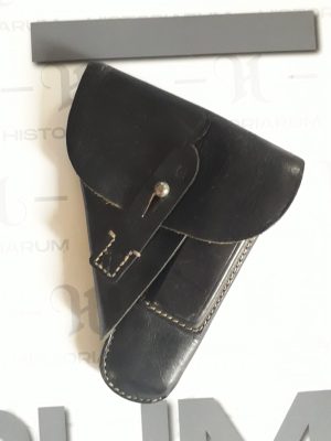 Toc din piele neagră pentru pistol Walther PPK, 1944, cu ștanță SA Sturmabteilung + Waffenamt