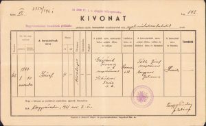 Extras registru biserică botezați, 1941, Oradea