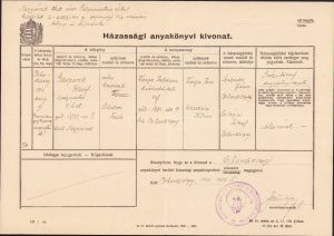 Extras registru căsătoriți, 1941, Diosig, județul Bihor
