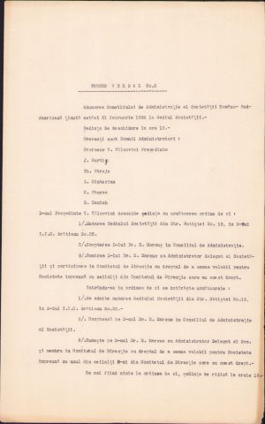 Proces-verbal Societatea Româno-Sud-Americană, 1936