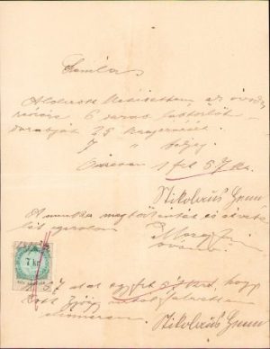Factură de mână, 1897