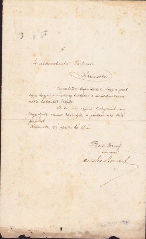 Demisie din Partidul Social Democrat, 1919, Caransebeș, în limba maghiară