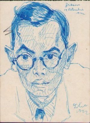 Schiță de Dimitrie "Puiu" Eitel, 1942, semnată