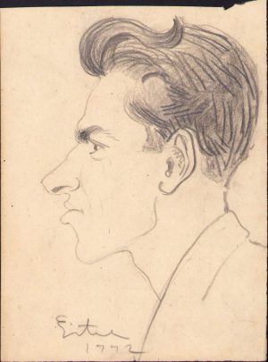 Schiță de Dimitrie "Puiu" Eitel, 1942, semnată