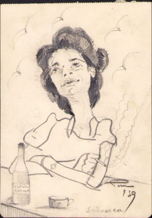 Schiță de Dimitrie "Puiu" Eitel, 1939, semnată