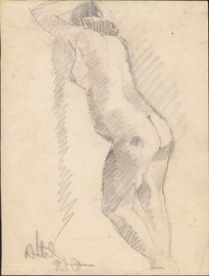 Schiță de Dimitrie "Puiu" Eitel, 1937, semnată