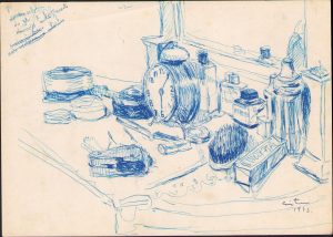 Schiță de Dimitrie "Puiu" Eitel, 1943, semnată