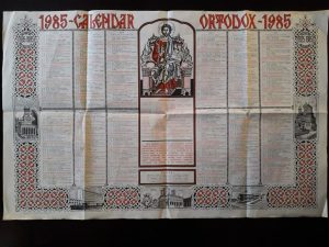 Calendar Ortodox Român, 1985, București, aniversar, 60 ani de patriarhat