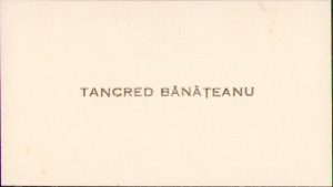 Carte de vizită Tancred Bănățeanu, director Muzeul Țăranului Român, 1947