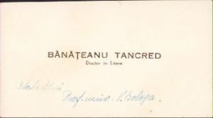 Carte de vizită Tancred Bănățeanu, director Muzeul Țăranului Român