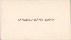 Carte de vizită Tancred Bănățeanu, director Muzeul Țăranului Român