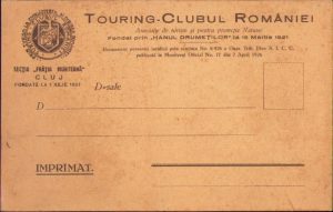 Imprimat Touring Clubul României secția Frăția Munteană Cluj