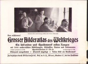 Reclamă Grosser Bilderatlas des Weltkrieges