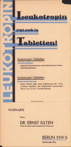 Reclamă medicament, Germania, anii 1930-1940
