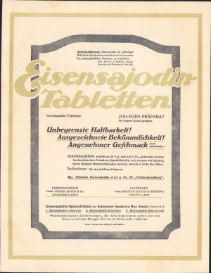 Reclamă medicament, Germania, anii 1930-1940