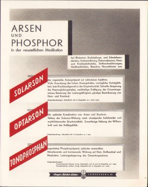 Reclamă medicament, Germania, anii 1930-1940