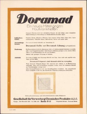 Reclamă medicament, Germania, anii 1930-1940
