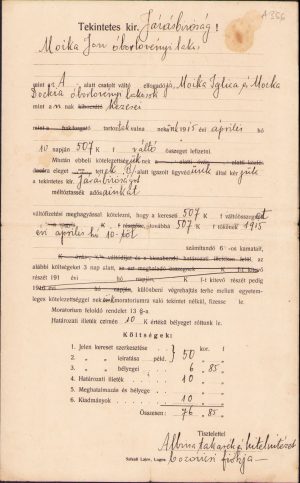 Act Casa de economii "Albina" filiala Bozovici, 1918