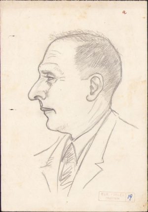 Schiță de Eugen Dublea, semnată