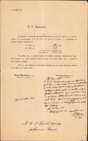Tipizat Sinodul arhidiecezan Sibiu, 1910