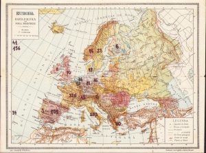 Europa. Harta politică cu noile frontiere, 1922, Institutul cartografic Brașov