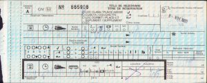 Titlu de rezervare CFR, 1999, Agenția de voiaj Cluj-Napoca