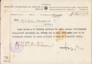 Semnătura olografă a rectorului Politehnicii din Timișoara, Constantin Teodorescu