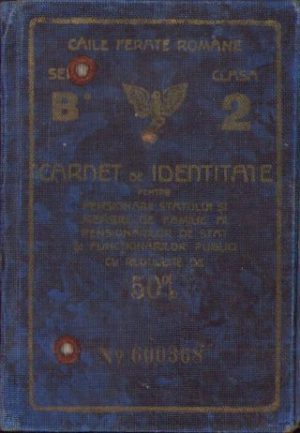 Carnet de identitate CFR, 1937