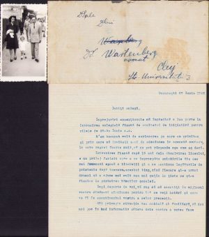 Scrisoare și fotografie din anul 1946 a unui locotenent român în rezervă din Regimentul 91 Infanterie Alba Iulia
