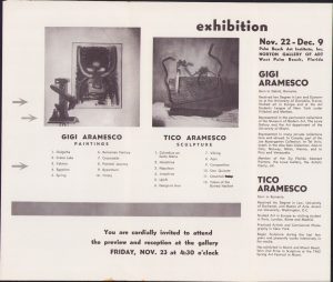 Invitație la expoziția Georgeta și Constantin Emil Arămescu, S.U.A.