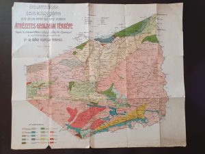 Harta geologică Alba Iulia, Deva și Rusca Montană de Nopcsa Ferencz, ante 1918