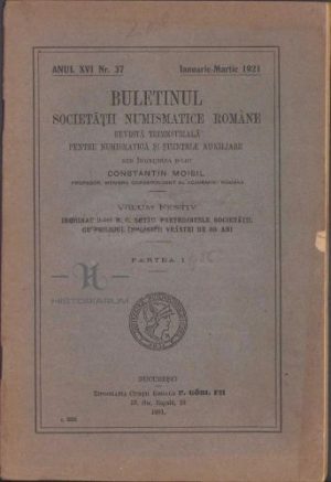 Buletinul Societății Numismatice Române. Volum festiv închinat D-lui M. C. Sutzu, președintele Societății, cu prilejul împlinirii vrâstei de 80 ani, 1921, Tipografia Curții Regale Göbl, București