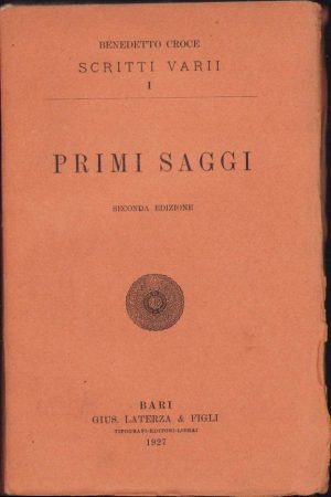 Primi sagi de Benedetto Croce, 1927
