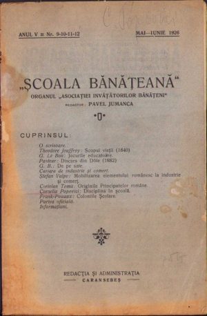 Școala bănățeană, 9-10-11-12/1926