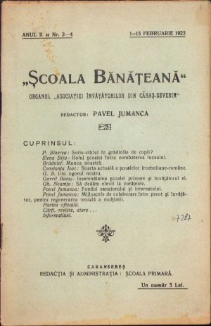Școala bănățeană, 3-4/1923