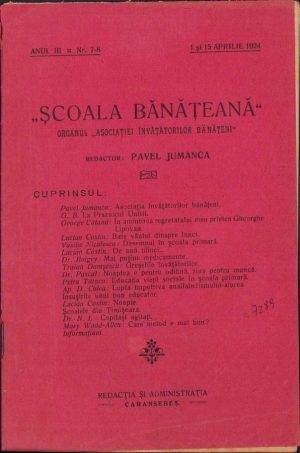 Școala bănățeană, 7-8/1924