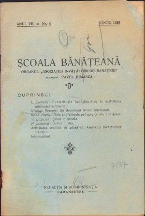 Școala bănățeană, 6/1928