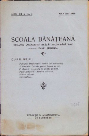 Școala bănățeană, 3/1928