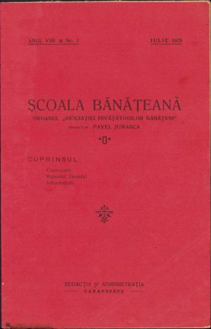 Școala bănățeană, 1/1928