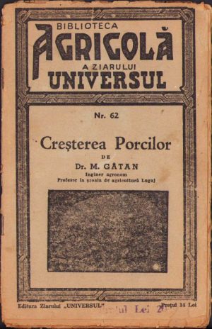 Creșterea porcilor de M. Gâtan, 1942
