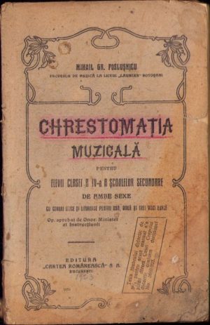 Chrestomația muzicală de Mihail Poslușnicu, 1923